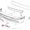 Copertura del cappuccio del paraurti anteriore BMW E34 sinistra o destra 51112231987 / 51112231987