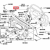 Mazda RX7 FD3S Wewnętrzna osłona żagla Listwa narożnikowa lewa lub prawa czarna FD01-68-51YE / FD01-68-51XA
