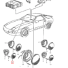 Osłona głośnika Porsche 928 Czarna 92855569100