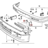 Cubierta de hardware del parachoques delantero BMW E30 imprimada 51112239708