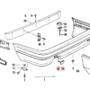 BMW E30 Paraurti posteriore Gancio di traino Copertura con primer 51122239897