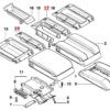 BMW E38 Środkowy schowek w podłokietniku, lewy lub prawy 51168215743 / 51168215744