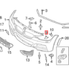 BMW F80 F82 F83 Scheinwerferwascher-Kappenabdeckung, Verkleidung links oder rechts grundiert 51118054307 / 51118054308