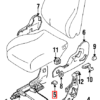 Mitsubishi 3000GT Front Seat Rear Inner Bolt Cover Black MB770103