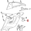 Mitsubishi 3000GT Osłona tylnego panelu, osłona zatrzasku siedzenia, zestaw 2 sztuk, czarna MB766591