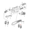 Porsche 924 944 968 B-Säulentür-Entlüftungsgitter, Schwarz, 477819175