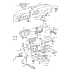 Porsche 924 944 Hazard lunotto interruttore sbrinamento cornice cornice nera 477857138