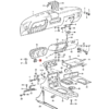 Porsche 924 944 Scheinwerferschalter-Umrandungsblende Schwarz 477857137