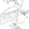 Porsche 924 944 Innentürgriff Fingerplatte links und rechts schwarz 311837247