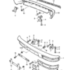 Cornice luce paraurti anteriore Porsche 944 sinistra o destra innescata 93150519501 / 93150519601