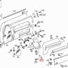 R129 Cerradura de bolsillo para puerta Cubierta de plástico izquierda o derecha Todos los colores A1297271188 / A1297271288