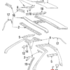 Prowadnice dachowe Toyota MR2 typu T, zestaw 4 sztuk, czarne 63284-17030