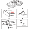 Toyota Supra MK3 Clips para visera solar, juego de 2, todos los colores 74348-12020