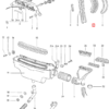 Set di 2 finiture per prese d’aria laterali VW Beetle, nere 113819447A e 113819448A