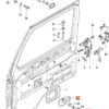 Piastra di copertura della chiusura della portiera VW e coppa per le dita nera 111837239B