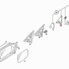 W123 Dreieckige Spiegelabdeckungen links oder rechts, zwei Versionen, schwarz A1237250711 / A1237250811 | A1237250311 / A1237250411