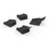 Fiat 500 Reinforced Clips For Convertible Top Straps Set Of 4 Black