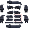 Kit di riparazione staffa per tetto apribile Fiat 500 set di 2 nero 131226902AS05 e 131227902AS05