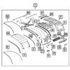 Kit de reparación de soporte de techo solar Fiat 500, juego de 2, negro 131226902AS05 y 131227902AS05