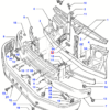 Ford Sierra Cosworth Grillhalterungsführungen 2er-Set Schwarz 6098406