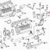 Mercedes W202 W203 W210 CL203 C209 EGR Conector de tubo de manguera OM611 OM612 Motor A6111400108