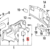 Osłona bagażnika Mitsubishi 3000GT lewa lub prawa czarna MB-692629 / MB-692630