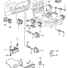 Porsche 924 944 Copertura per interruttore del tetto apribile nera 94461312400