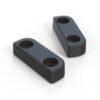 Porsche 924 944 Supporto per montaggio su telaio di arresto in vetro del parabrezza, set di 2, nero 477845613