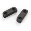 Porsche 924 944 Supporto per montaggio su telaio di arresto in vetro del parabrezza, set di 2, nero 477845613