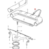 Porsche 928 944 cinghia alloggiamento filtro aria set di 2 nero 92811036301