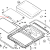 BMW E39 E46 Osłona uchwytu szyberdachu Wszystkie kolory 54137134543