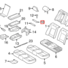 BMW E39 cubierta trasera del reposacabezas del estante de la cubierta todos los colores 51468186197