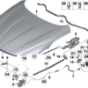 BMW E46 E83 E85 E86 E89 Motorhaubenentriegelungsgriff Links- oder Rechtslenker Schwarz 51238223163 / 51238223164