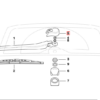 BMW E46 Touring Cubierta del brazo del limpiaparabrisas negro 61628222510