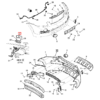 Chevrolet Captiva Scheinwerfer-Waschanlagenkappen-Paar, links und rechts, grundiert oder schwarz, 96627018