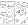 Kia Optima Guida tettuccio apribile Kit di riparazione anteriore sinistro e destro Nero 81655-3S000