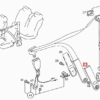 Tapa exterior del cinturón de seguridad del Mercedes Benz C124 Coupe, color negro A1248680581