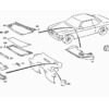 Mercedes W107 Heckstoßstange Kofferraumentlüftung schwarz A1078300142