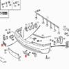 Mercedes W140 Frontstoßstange Abschlepphaken Abdeckkappe links oder rechts grundiert A1408850926 / A1408851026