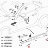 Copertura supporto cric Mercedes W172 sinistra o destra anteriore o posteriore con primer A1726980058 / A1726980258 / A1726980158 / A1726980358