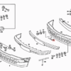 Cubierta del gancho de remolque del parachoques delantero Mercedes W201 imprimada A2018800505