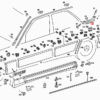 Griglia posteriore aria Mercedes W201 sinistra o destra Primerizzata A2016980189 / A2016980289