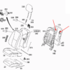 Mercedes W221 Kühlergrill für Vordersitzlehne links oder rechts, alle Farben A2219101039 / A2219101139