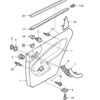 Saab 9-3 9-5 900 9000 Perilla de varilla de cerradura de puerta Buje Bisel Juego de 2 embellecedores negros 4269957