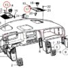 Cubierta del altavoz del salpicadero del Saab 900 Classic, izquierda o derecha, color negro 9837485/9837493