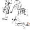 Perilla de ajuste de reclinación de asiento Saab 900 negra 9704511 y 9851619