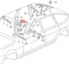 VW Santana Passat Quantum B Osłona słupka lewa lub prawa czarna 323867329 / 323867330