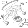 Rejilla de ventilación del salpicadero del Alfa Romeo 147 GT izquierda o derecha negra 240870S / 240869S