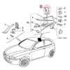 Guida cintura di sicurezza posteriore Alfa Romeo 147 sinistra o destra Nero 735391729 / 735391728