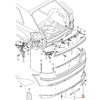 Audi A3 8P Paraurti posteriore Gancio di traino Copertura Primerizzato 8P3807441